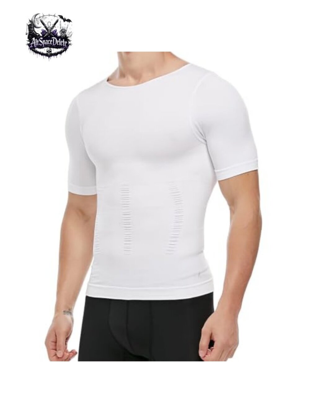 Men's Slimming Compression Undershirt Body Shaper Slim Fit Short Sleeve